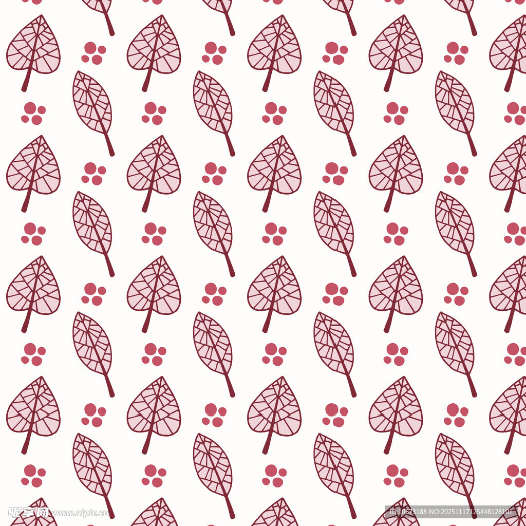 树叶花卉图案背景纹理