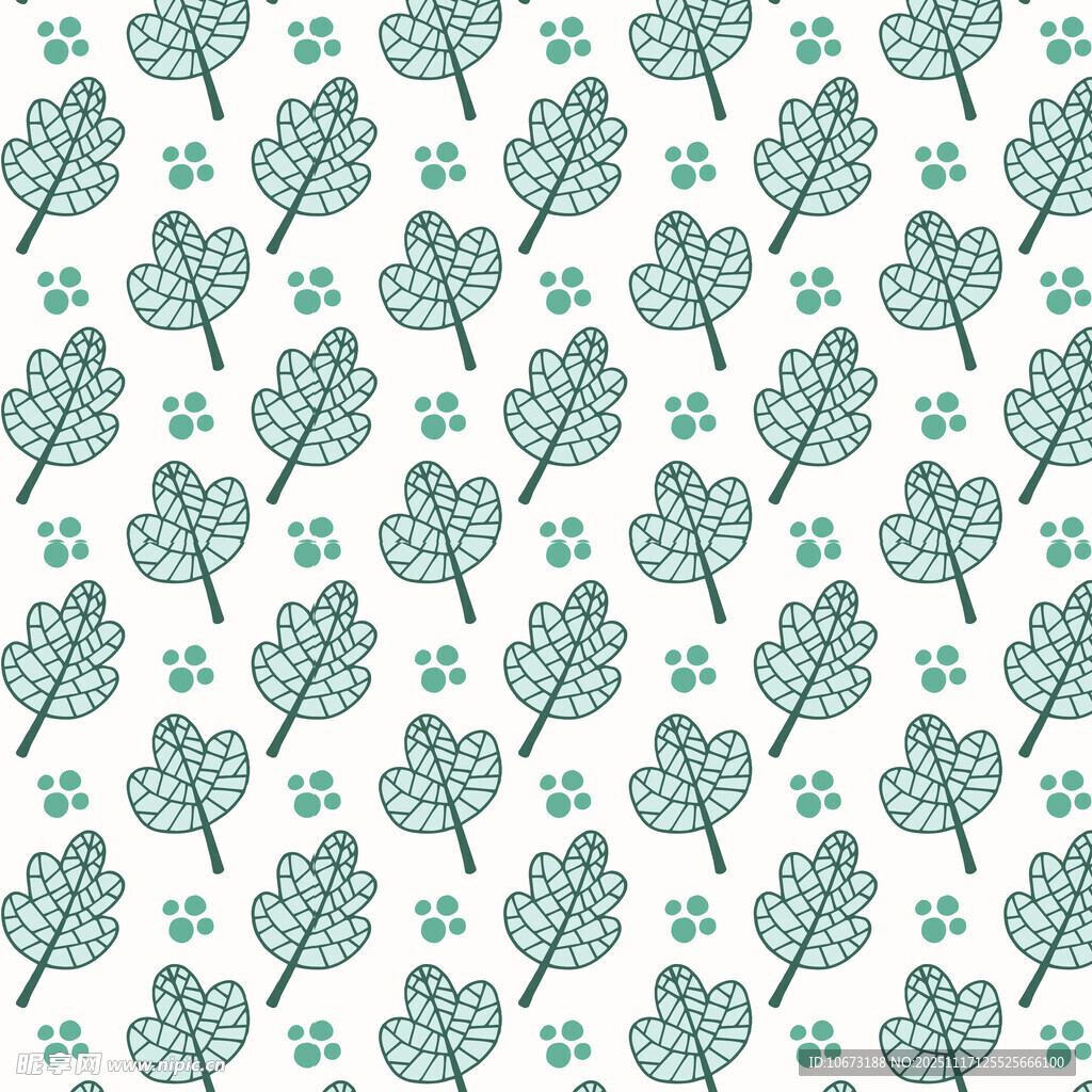 绿叶小树图案背景纹理