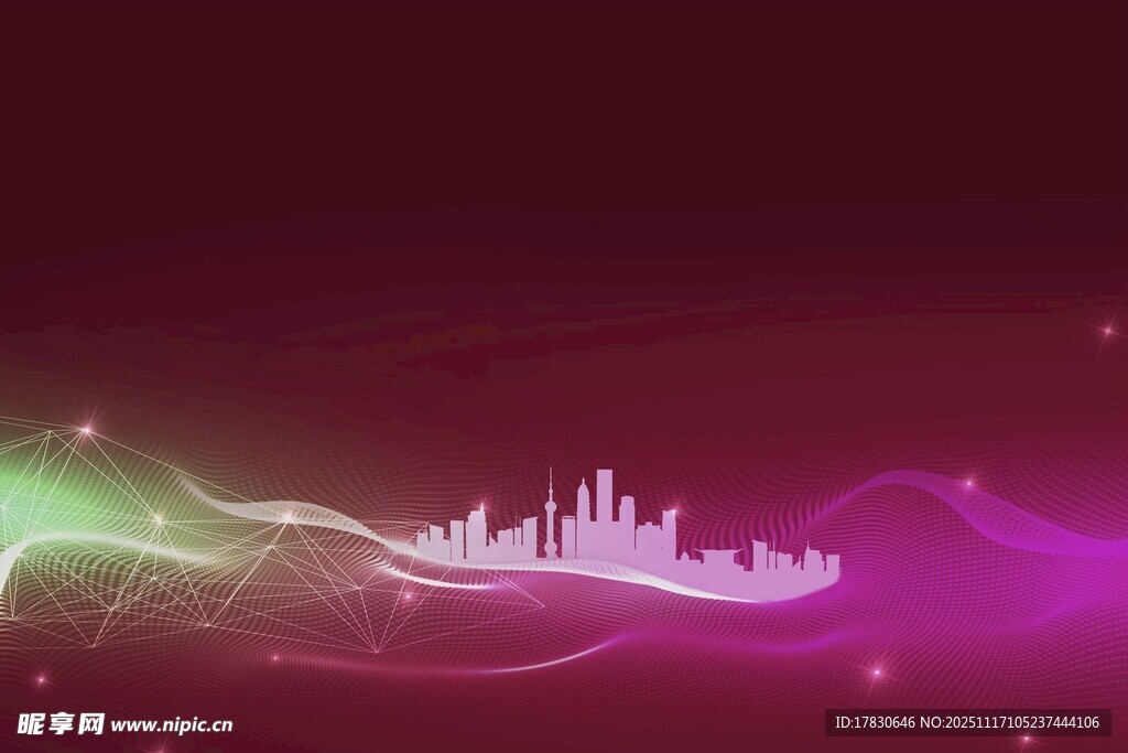 梦幻城市光影背景图