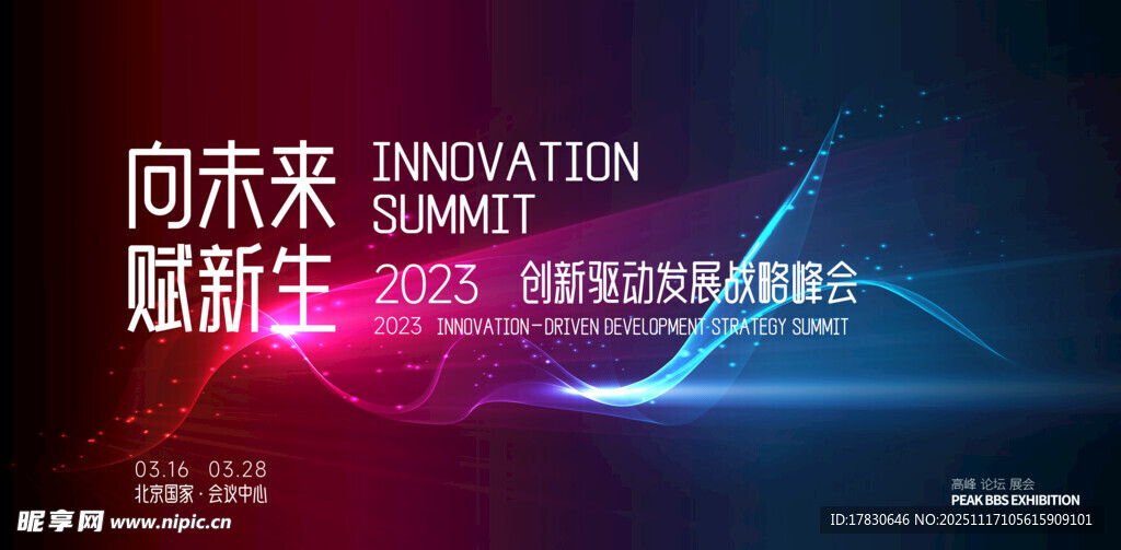 向未来创新峰会背景图