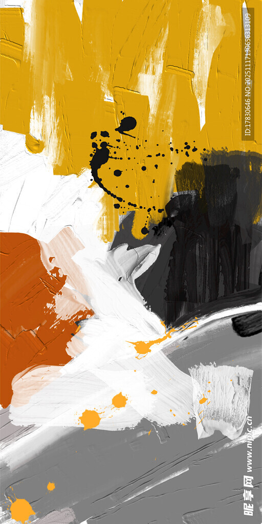 抽象泼墨艺术画作