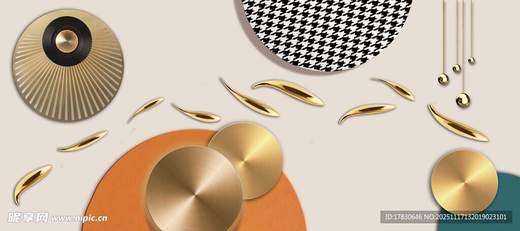 多彩金属装饰物件集合