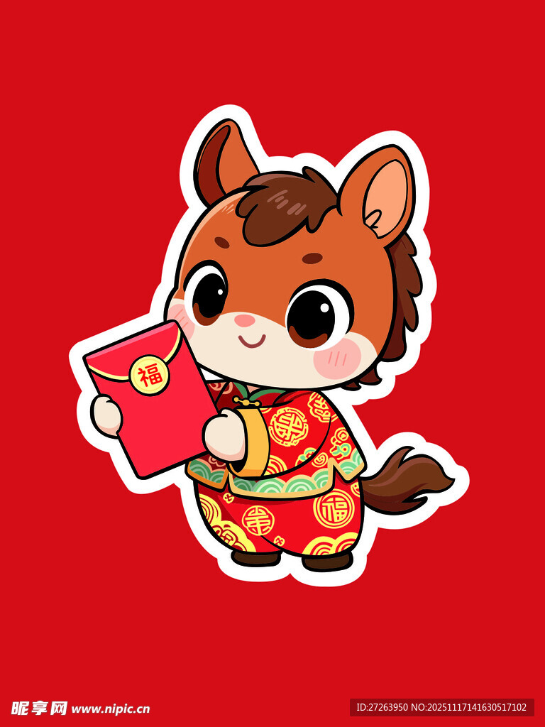 萌态小马送红包