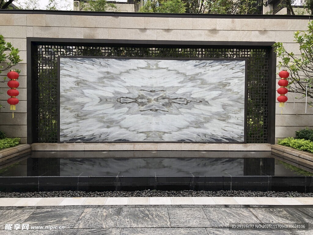 中式景墙典雅庭院景观