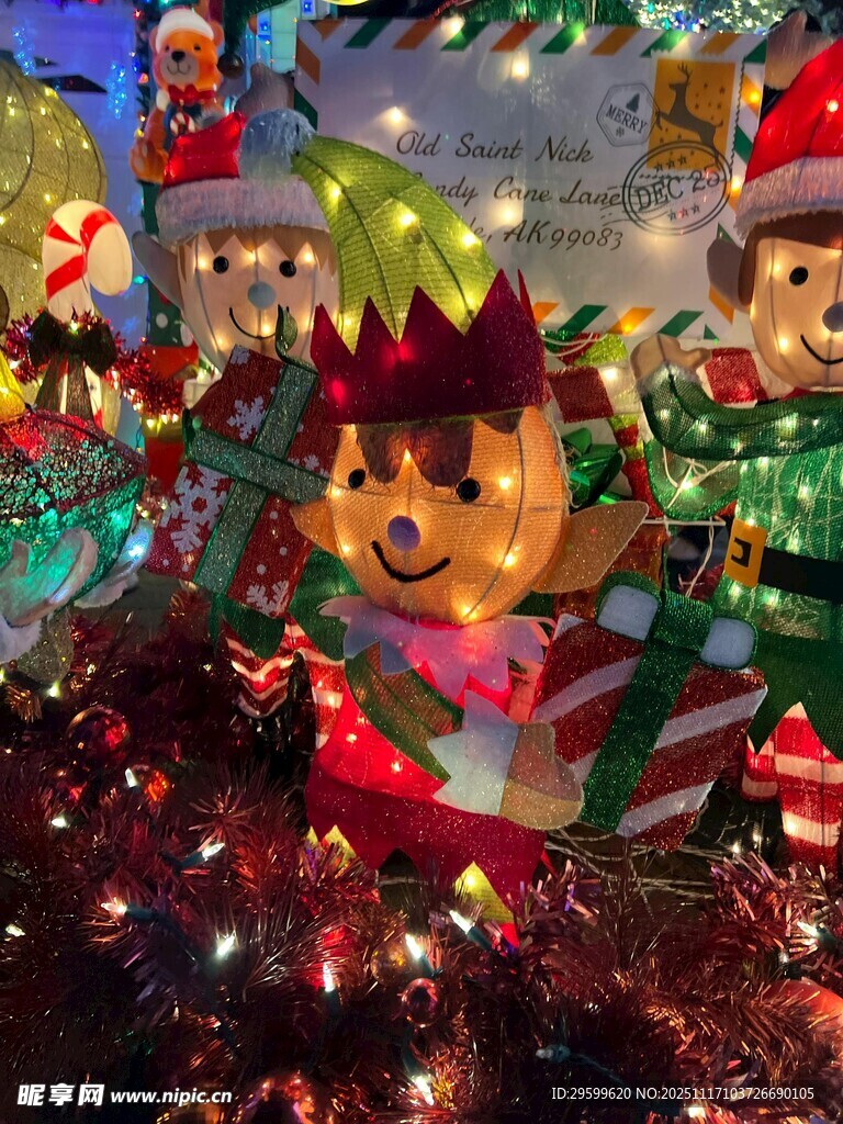 圣诞装饰小熊挂件