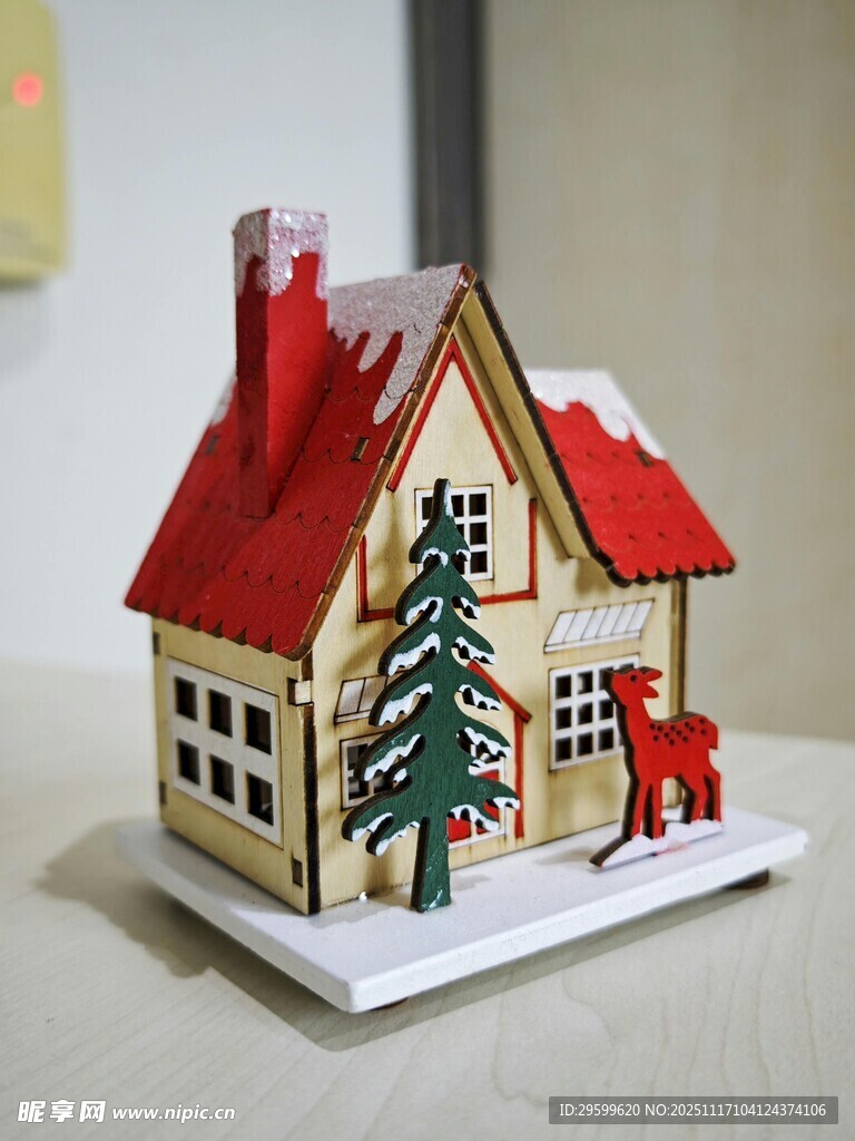圣诞木屋摆件