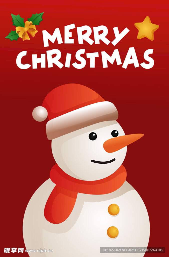 圣诞雪人贺图