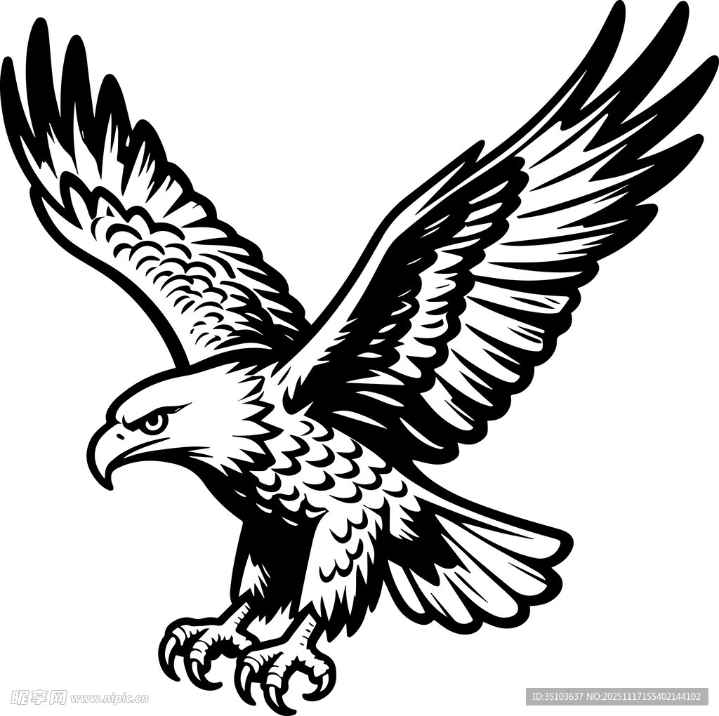 展翅雄鹰图案设计