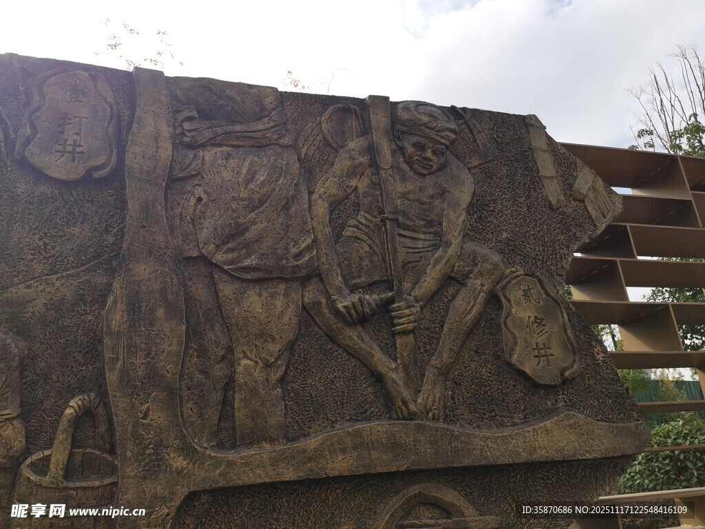 古老石雕艺术作品展示