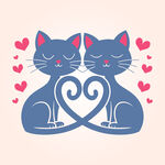 猫咪爱心图案
