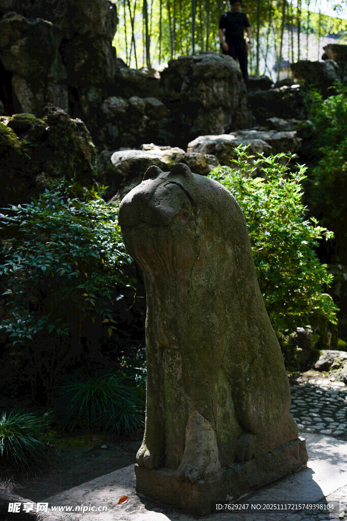 宁波天一阁萌萌的石狮子