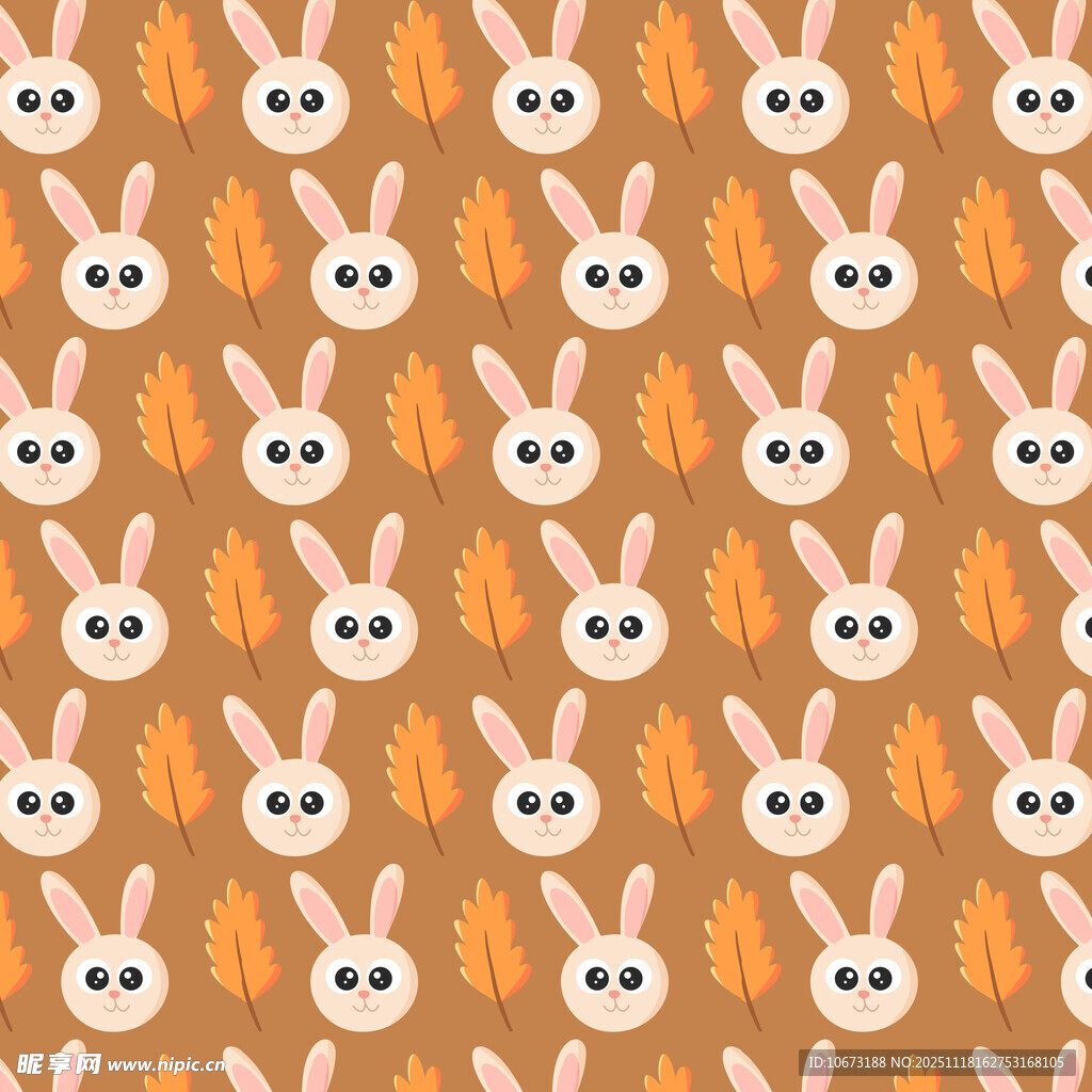 兔子图案背景 