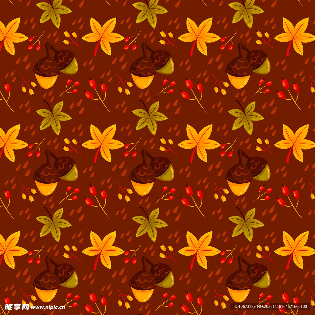 秋季花卉图案背景图