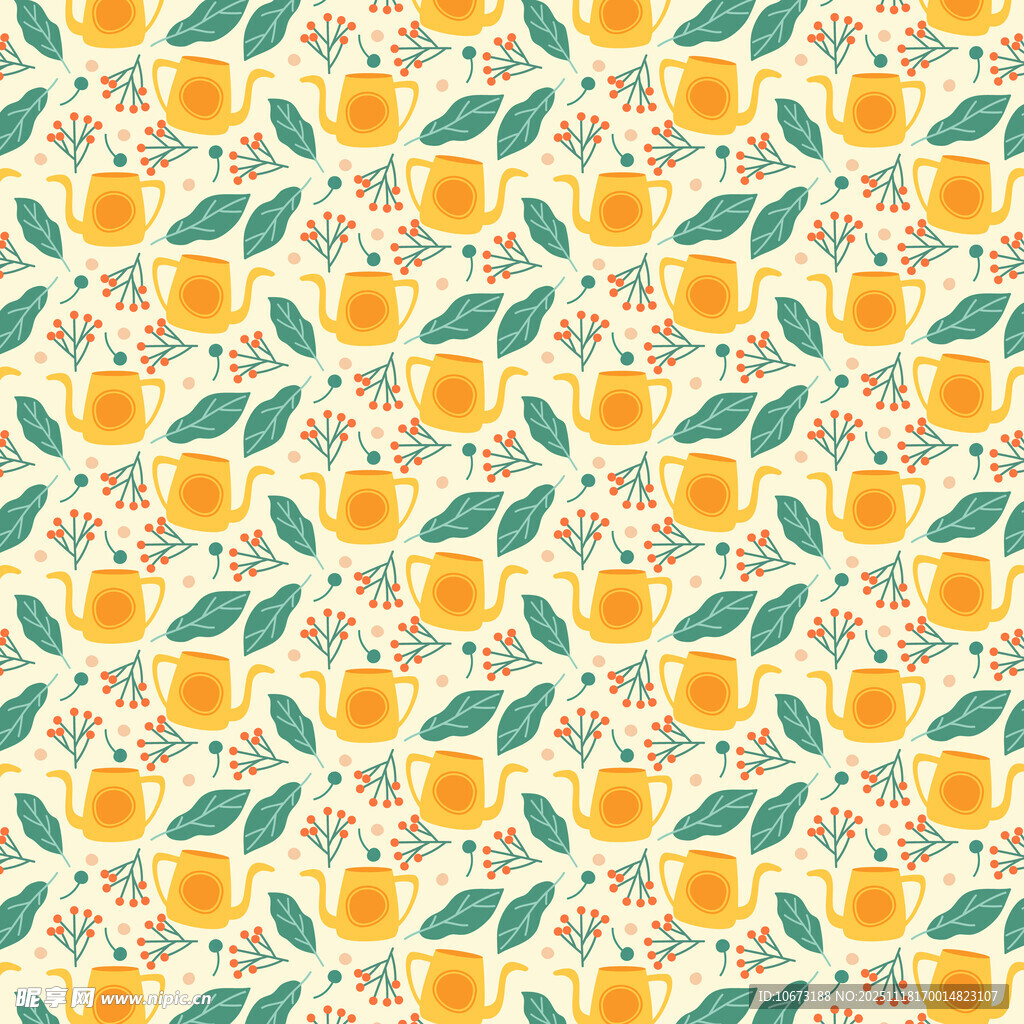 柠檬花卉图案背景图