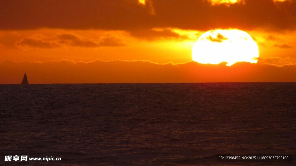 海上落日美景