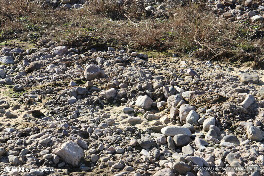 岩石遍布的荒芜地面