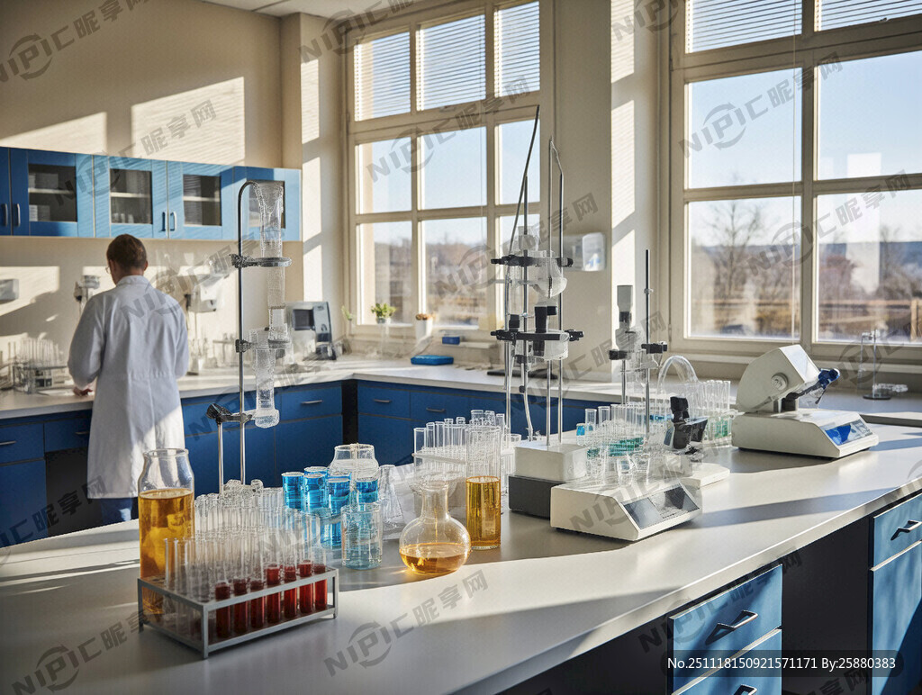 医学实验室全景彩色照片