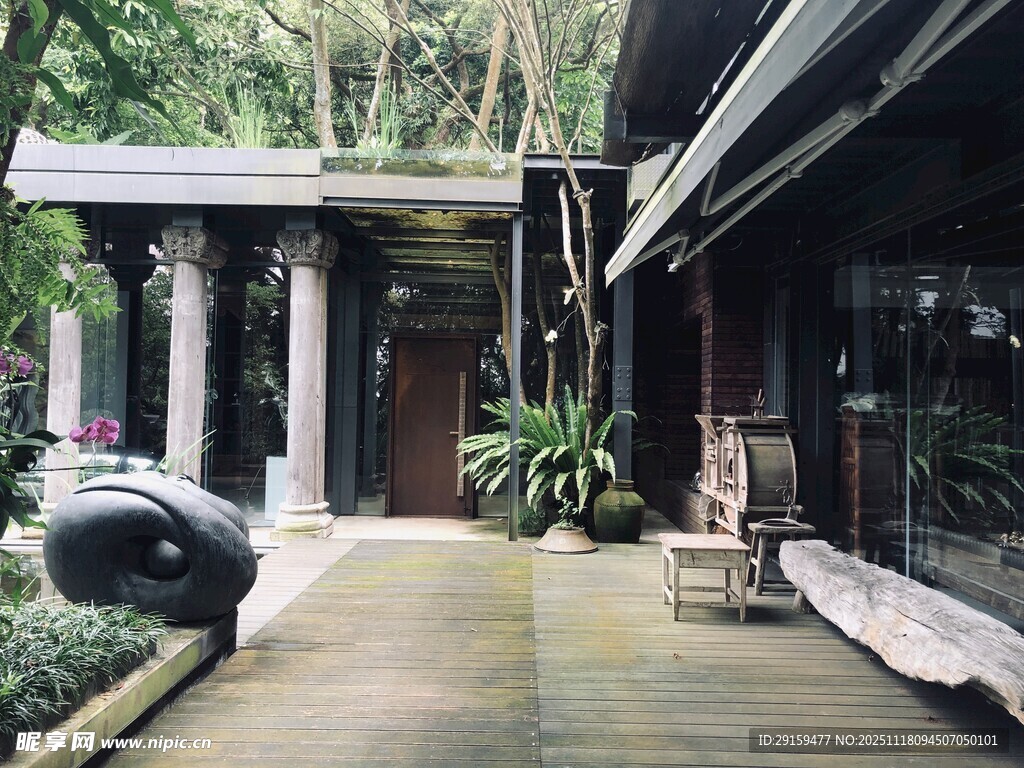 中式庭院雅致景观一角