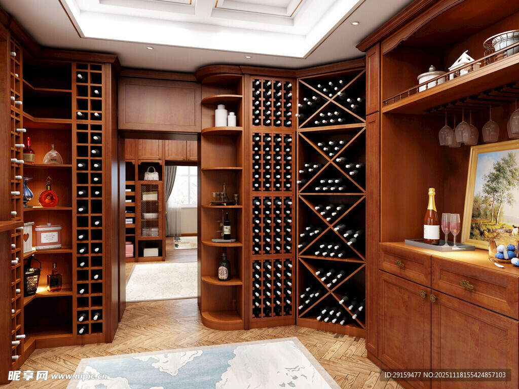 豪华酒窖尽显高雅储酒空间