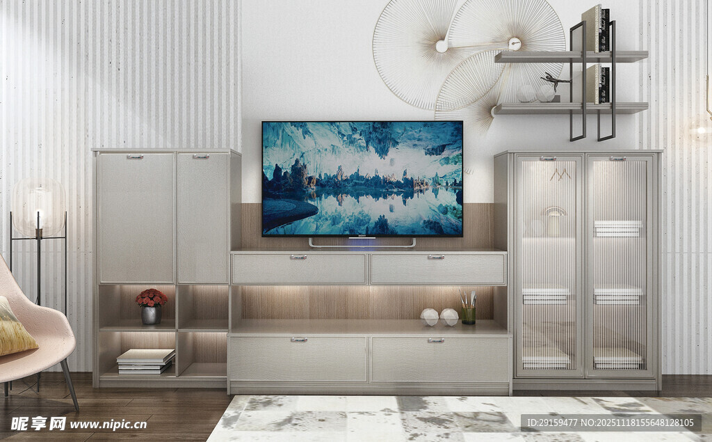 现代简约风客厅装饰画展示