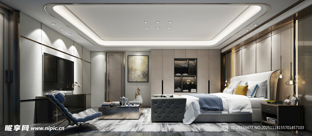 现代简约风格豪华卧室
