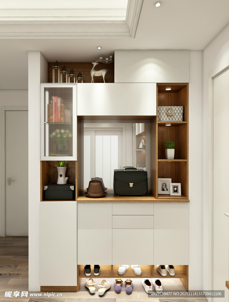 现代简约风格入户鞋柜设计