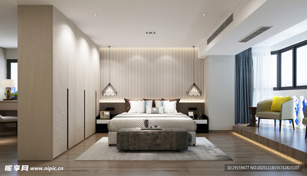 现代简约风格卧室空间