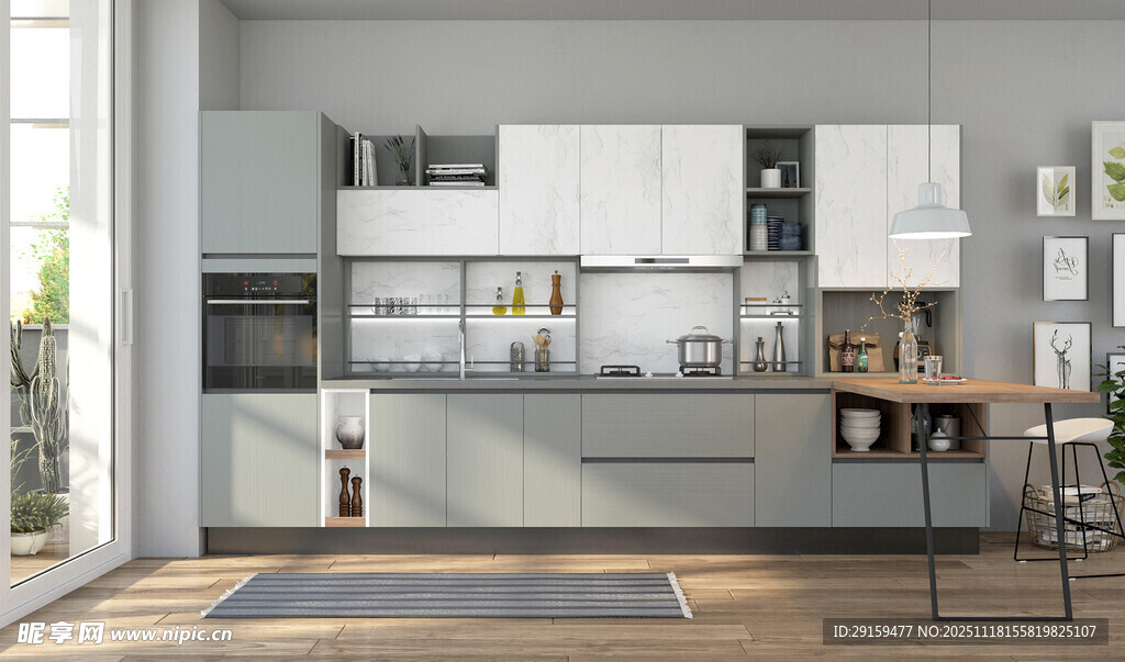 现代简约风格开放式厨房