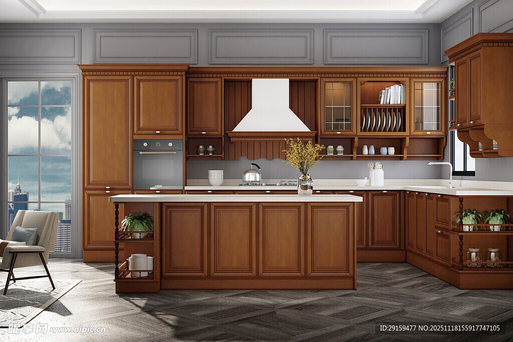 现代木质风格厨房空间