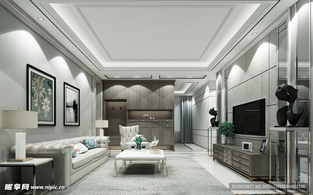 现代简约风格豪华客厅