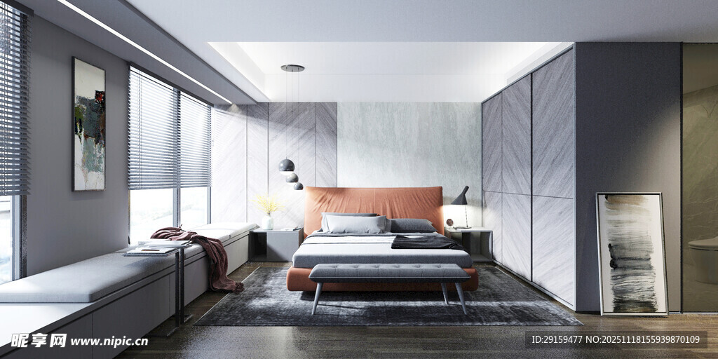 现代简约风格卧室空间