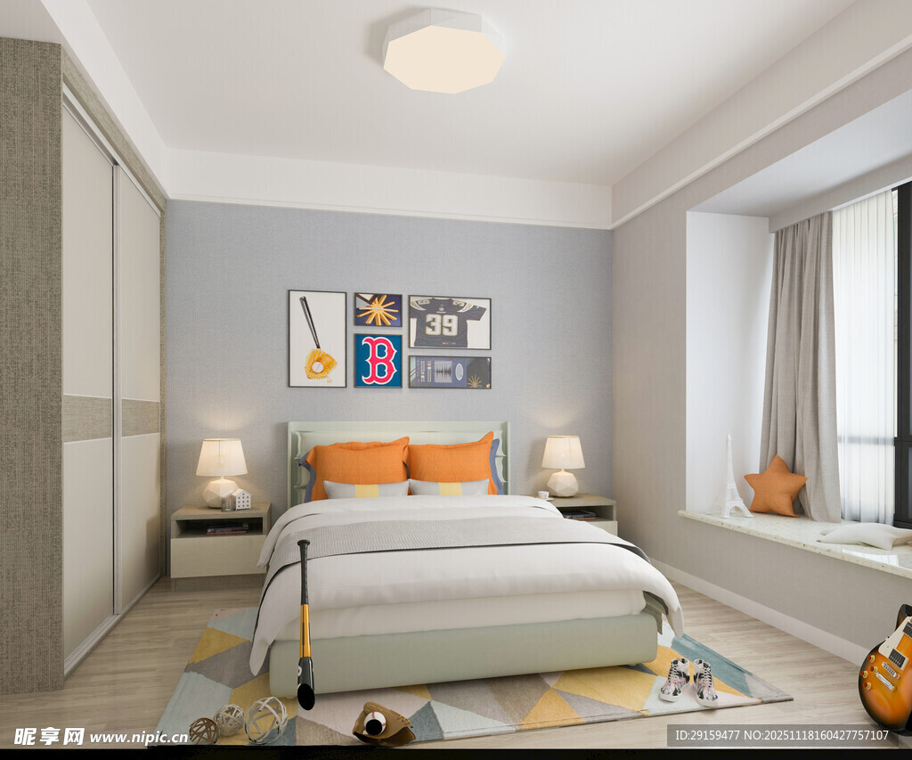 现代简约风格温馨卧室