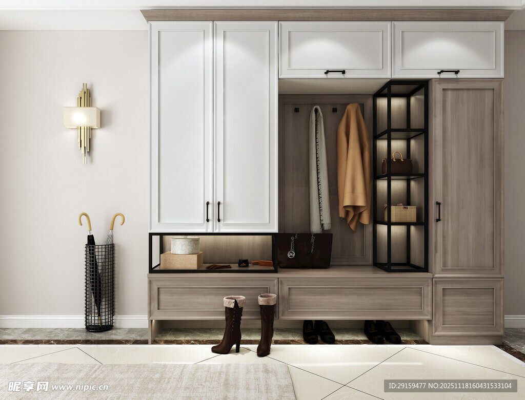 现代简约风格时尚衣帽间