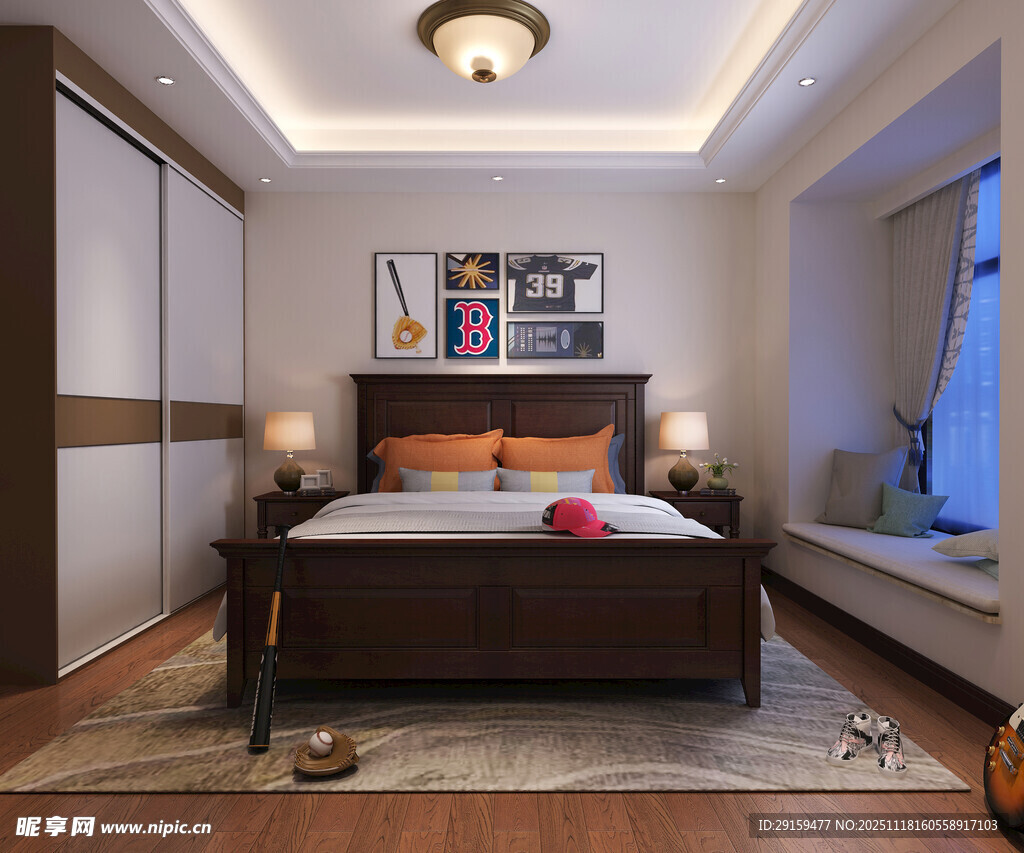 现代简约风格温馨卧室