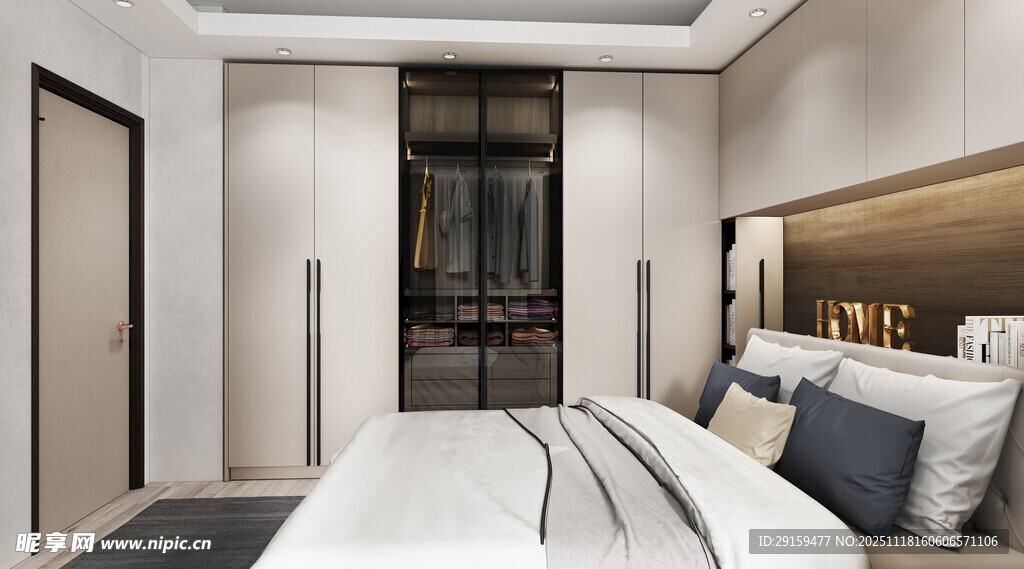 现代简约风格温馨卧室空间