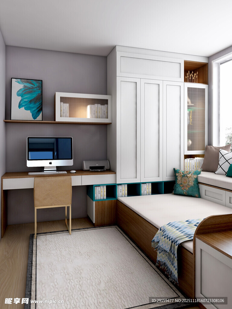 简约风榻榻米卧室空间