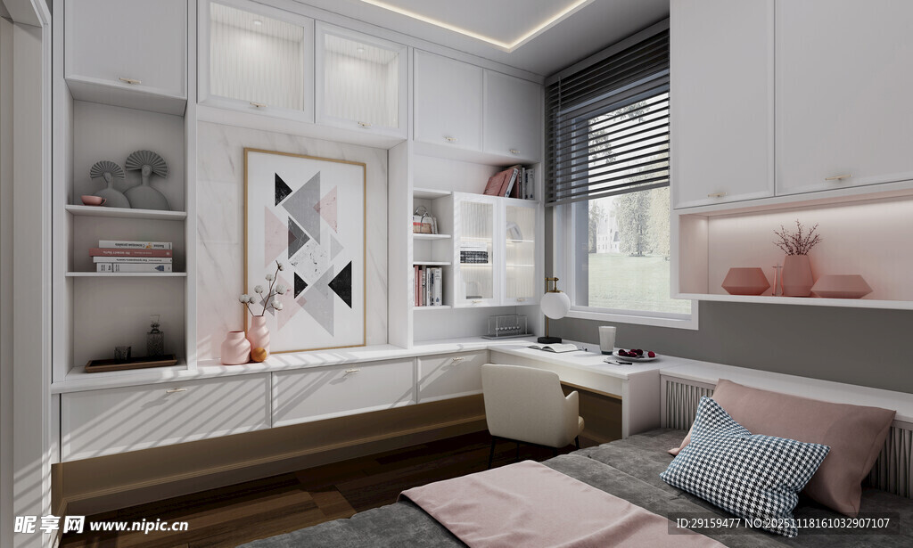 现代简约风温馨卧室空间