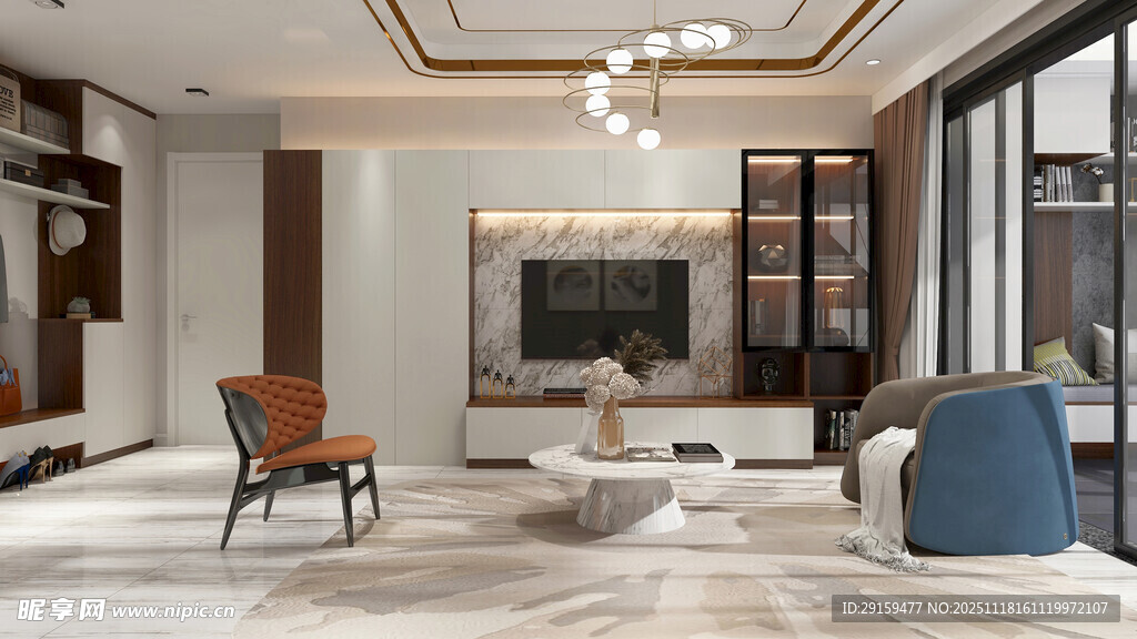 现代简约风客厅室内设计