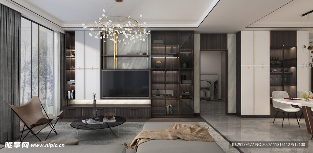 现代简约风客厅室内设计