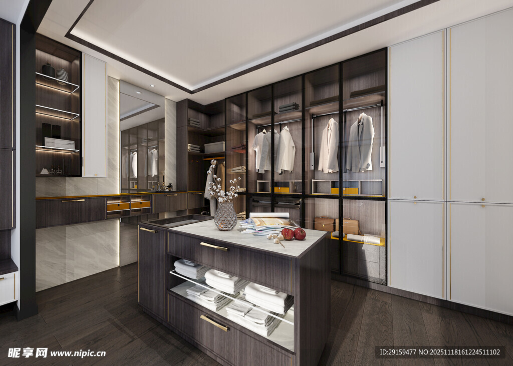 现代时尚开放式厨房空间