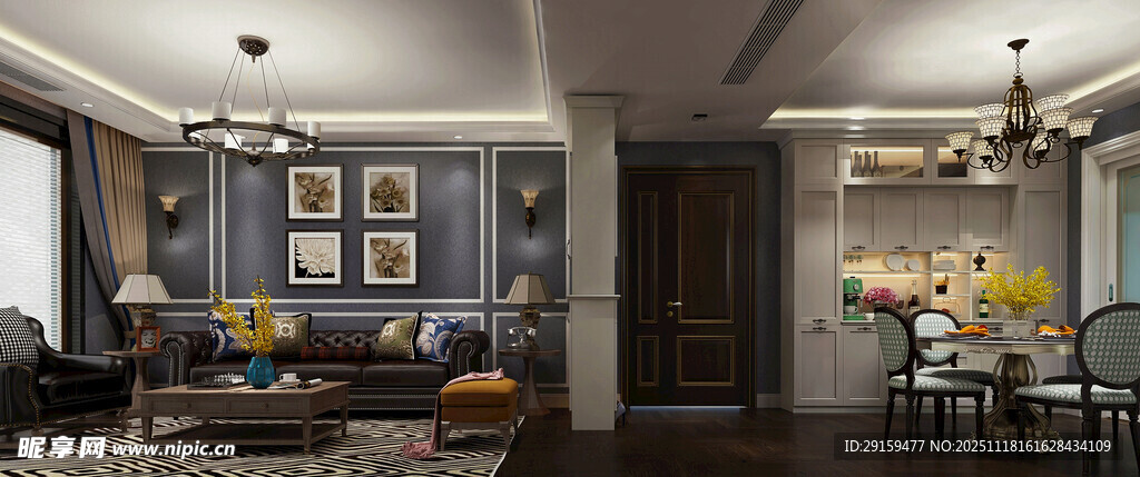 现代简约风客厅室内场景