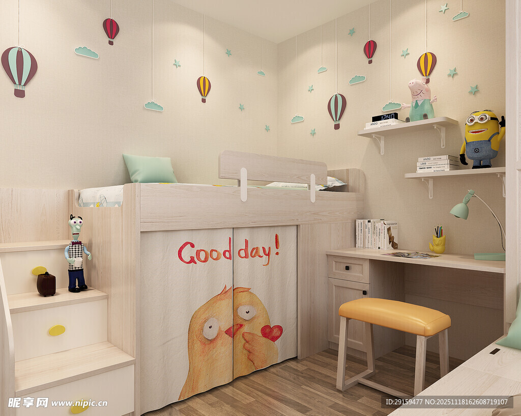 温馨儿童房童趣满满空间