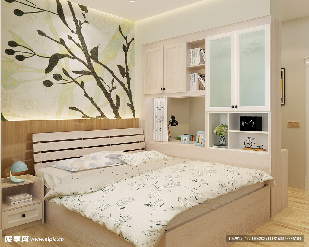 现代简约风温馨卧室空间