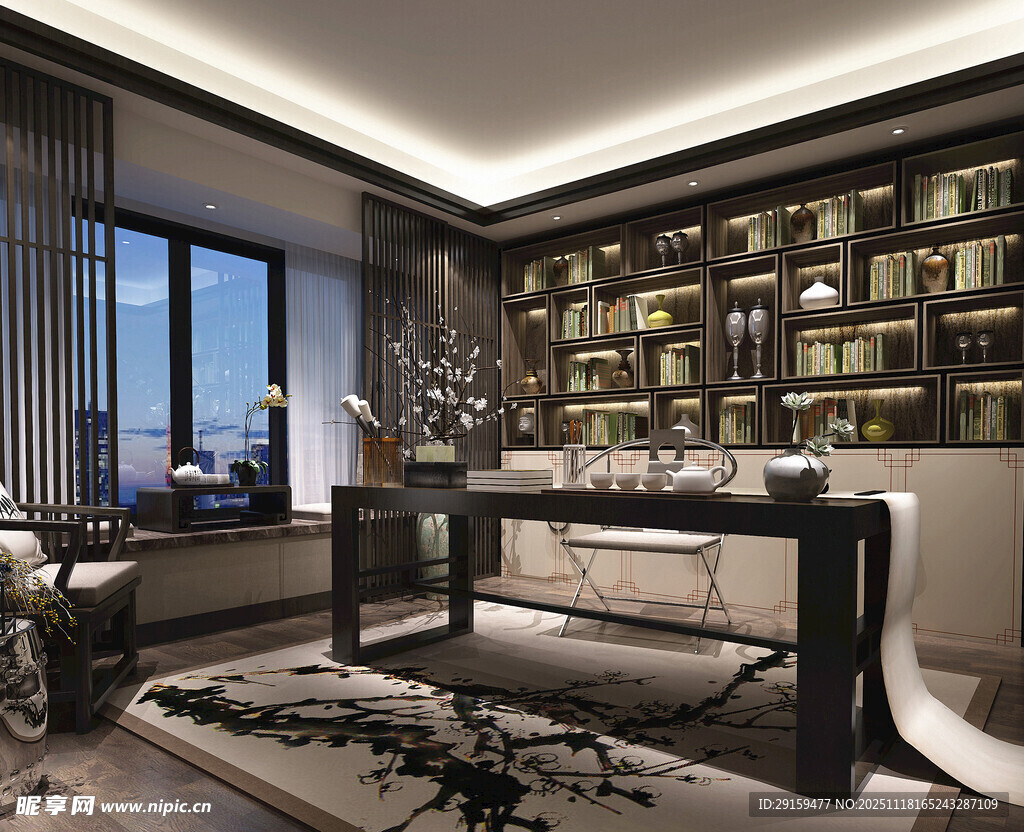 现代书房尽显雅致格调