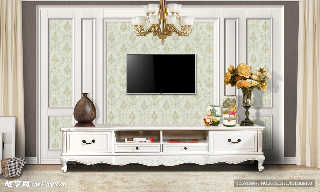 现代简约风客厅电视背景墙