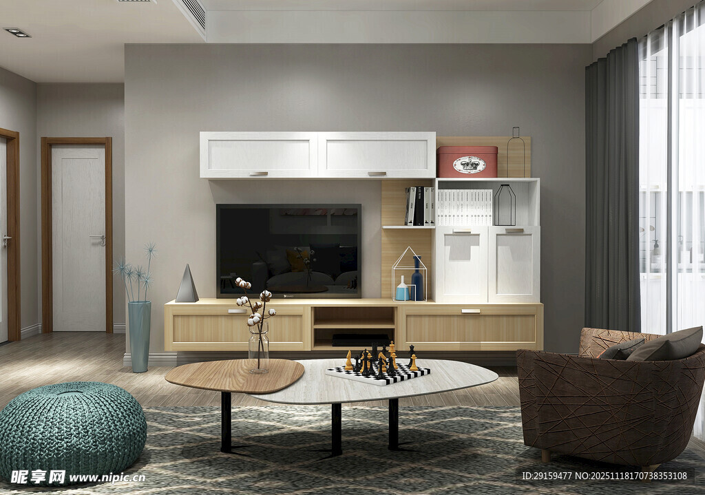 现代简约风客厅室内场景