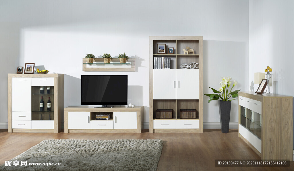 现代简约风客厅家具布置