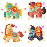 可爱祝福马年新春2026元素