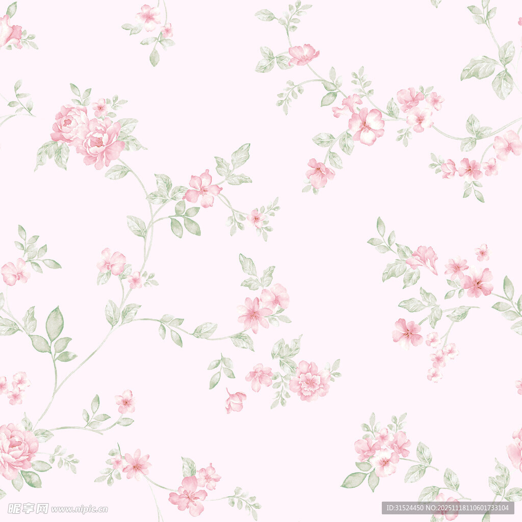 粉色花卉图案背景