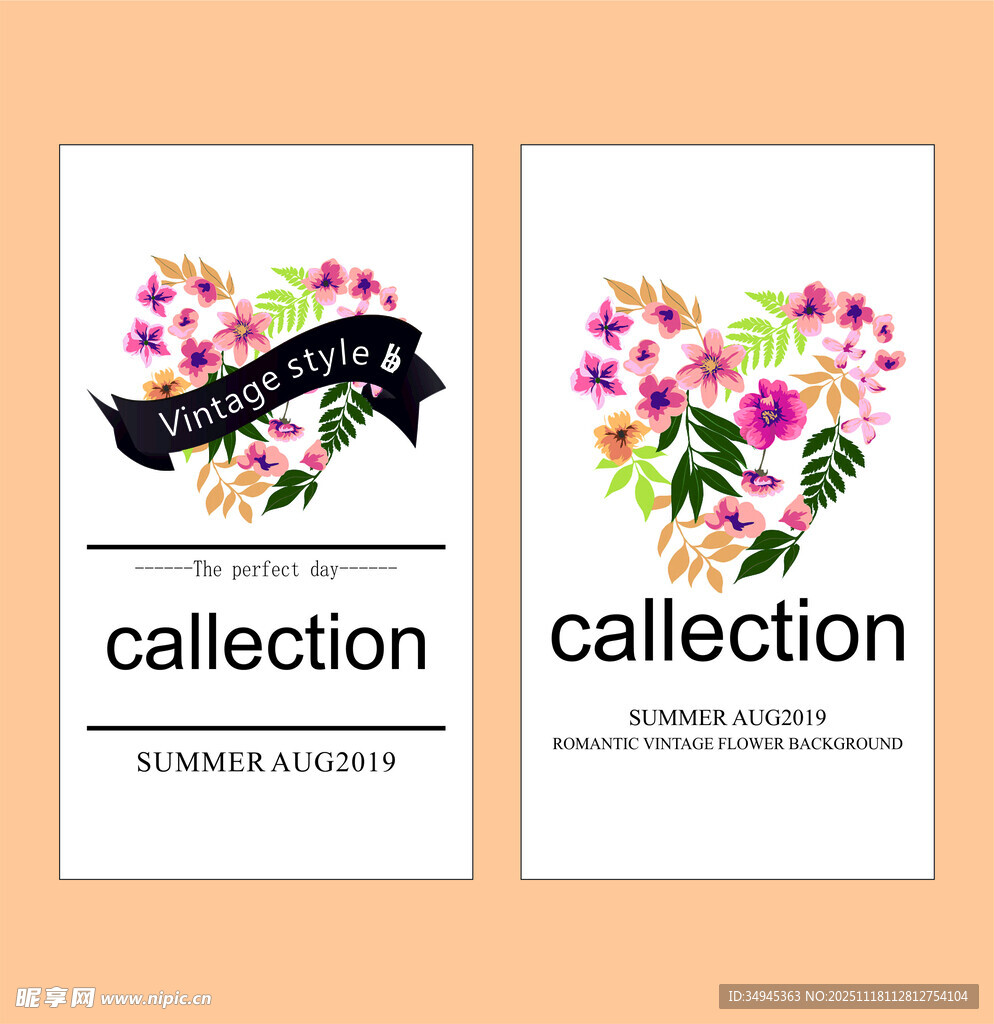 花卉主题卡片设计